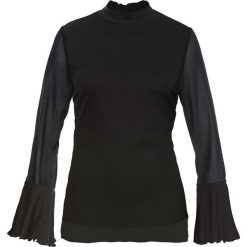 Tunika bonprix czarny. Czarne tuniki damskie bonprix, w kwiaty, ze stójką. Za 89.99 zł.