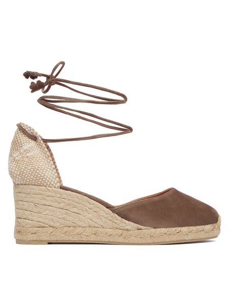 Castañer Espadryle Carina 21741 Brązowy. Brązowe sandały damskie Castañer, bez wzorów, bez obcasa, bez zapięcia. Za 769.99 zł.