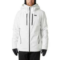 Kurtka Narciarska Męska Helly Hansen Steilhang 2.0. Białe kurtki męskie Helly Hansen, m, bez wzorów, sportowe, bez kaptura. Za 2,239.20 zł.