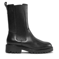 Sztyblety Vagabond Shoemakers. Czarne botki damskie Vagabond Shoemakers, bez obcasa, na płaskiej podeszwie, bez zapięcia. Za 619.99 zł.