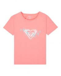 Koszulka z krótkim rękawem dla Dziewczynki LILYREGULAR NIGHT Różowy. Czerwone t-shirty i topy dla dziewczynek Roxy, bez wzorów, z bawełny, bez ramiączek. Za 52.49 zł.
