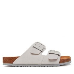 Klapki Tamaris. Szare klapki damskie Tamaris, bez wzorów, bez obcasa. Za 209.99 zł.