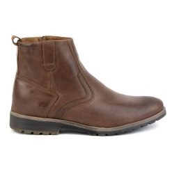 Olivier Buty męskie trzewiki skórzane zimowe 924K brązowe. Brązowe botki męskie na zimę, bez wzorów, ze skóry, eleganckie, bez zapięcia. Za 438.49 zł.