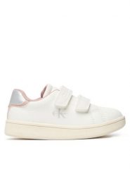 Calvin Klein Sneakersy Low Cut Velcro Sneaker V1A9-83382-1355 M Biały. Białe buty sportowe dziewczęce Calvin Klein, bez wzorów, ze skóry, bez zapięcia. Za 289.99 zł.