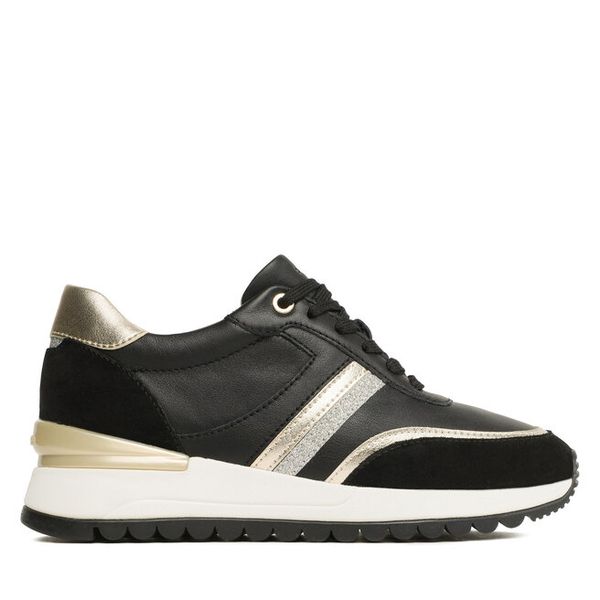 Sneakersy Geox. Czarne trampki i tenisówki chłopięce Geox, bez wzorów, bez zapięcia. Za 179.99 zł.