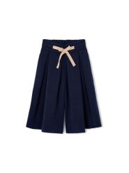 Mayoral Kuloty 4908 Granatowy Regular Fit. Niebieskie spodnie materiałowe dla dziewczynek Mayoral, bez wzorów, z materiału. Za 149.99 zł.