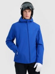 4F Kurtka narciarska membrana 5000 męska - niebieska M. Niebieskie kurtki snowboardowe męskie 4f, m, bez wzorów, z tkaniny, bez kaptura, narciarskie. Za 349.99 zł.