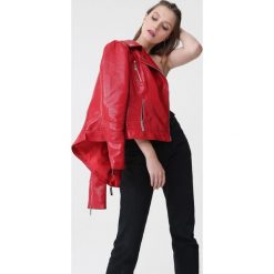 Czerwona Ramoneska Air Person. Czerwone kurtki damskie Born2be, l, bez wzorów, bez kaptura. Za 159.99 zł.