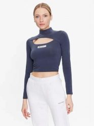 KOSZULKA DAMSKA Z DŁUGIM RĘKAWEM BLUZKA CROP ELLESSE S KOLOR CZARNY. Czarne koszulki sportowe damskie Ellesse, l, bez wzorów, z bawełny, bez kołnierzyka, bez ramiączek, do biegania. Za 110.20 zł.
