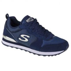 Buty do chodzenia damskie Skechers OG 85. Niebieskie obuwie sportowe damskie Skechers, bez wzorów, z materiału, trekkingowe, Skechers Sport. Za 289.99 zł.