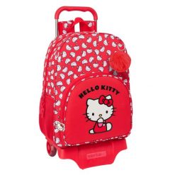 Torba szkolna z kółkami Hello Kitty Iconic Czerwony. Czerwone torby i plecaki dziecięce Hello Kitty. W wyprzedaży za 227.30 zł.