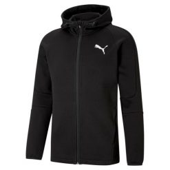 Bluza z kapturem Puma Evostripe Core Fz, Mężczyźni. Czarne bluzy sportowe męskie Puma, m, bez wzorów, z bawełny, z kapturem, na fitness i siłownię. Za 367.50 zł.