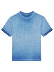 United Colors Of Benetton T-Shirt 3085C10P9 Niebieski Regular Fit. Niebieskie t-shirty dla chłopców United Colors Of Benetton, bez wzorów, z bawełny, bez ramiączek. Za 49.99 zł.