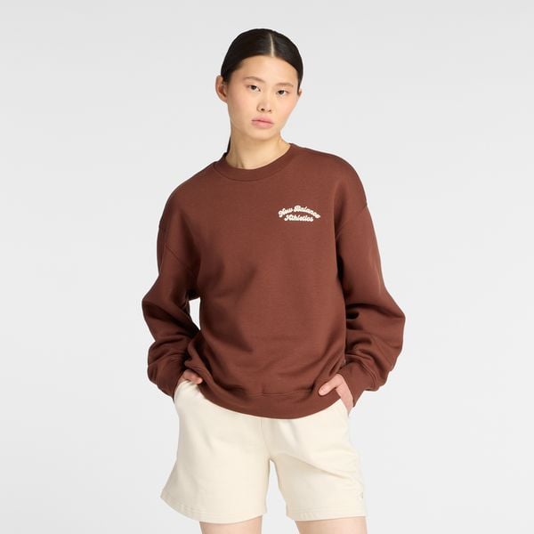 Bluza damska New Balance WT53516ROK – brązowa. Brązowe bluzy damskie New Balance, xl, bez wzorów, z bawełny, bez kaptura. Za 279.99 zł.