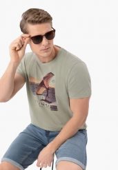 T-shirt z nadrukiem T-FOIL. T-shirty męskie Volcano, na lato, l, bez wzorów, z bawełny, klasyczne, bez kołnierzyka. Za 59.99 zł.