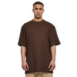 Koszulka Męska Gładka Taliowana. Brązowe koszulki sportowe męskie Urban Classics, m, bez wzorów, bez kołnierzyka, bez ramiączek, trekkingowe. Za 57.99 zł.