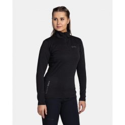 Bluza techniczna damska Kilpi MONTALE-W. Czarne bluzy sportowe damskie Kilpi, l, bez wzorów, bez kaptura, trekkingowe. Za 215.49 zł.