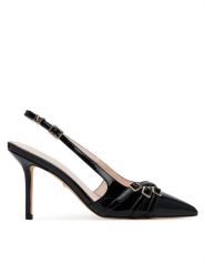 Marciano Guess Szpilki 5GGZ31 7231A Czarny. Czarne sandały damskie Marciano Guess, z aplikacjami, ze skóry, bez obcasa, bez zapięcia. Za 869.99 zł.