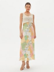 Desigual Sukienka letnia Waterloo 24WWVKX6 Kolorowy Regular Fit. Sukienki damskie Desigual, na lato, m, bez wzorów, z syntetyku, bez kołnierzyka, bez ramiączek. Za 349.99 zł.