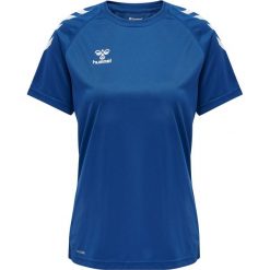 Koszulka damska Hummel Core Poly. Niebieskie t-shirty damskie Hummel, xs, bez wzorów, sportowe, bez kołnierzyka. Za 158.50 zł.