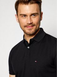 Tommy Hilfiger Polo 1985 MW0MW17770 Czarny Regular Fit. Czarne koszulki polo męskie Tommy Hilfiger, m, bez wzorów, z bawełny, bez ramiączek. Za 249.99 zł.