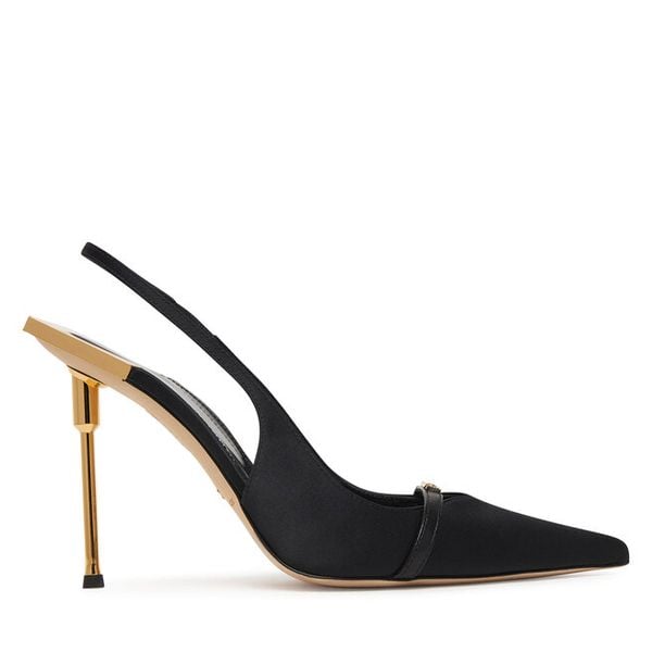Szpilki Elisabetta Franchi. Czarne szpilki damskie Elisabetta Franchi, bez wzorów, bez obcasa, bez zapięcia. Za 1,761.99 zł.