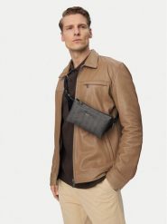 Just Cavalli Nerka 80QA4B43 ZSD82 Szary. Szare saszetki męskie Just Cavalli, ze skóry. Za 660.99 zł.