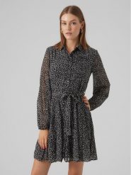 Vero Moda Sukienka koszulowa 10299195 Czarny Regular Fit. Czarne sukienki damskie Vero Moda, l, bez wzorów, z syntetyku, bez kołnierzyka, bez ramiączek, koszulowe. W wyprzedaży za 99.99 zł.