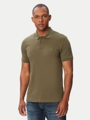 BOSS Polo Passenger 50507803 Zielony ciemny Slim Fit. Zielone koszulki polo męskie Boss, m, bez wzorów, z bawełny, bez ramiączek. Za 399.99 zł.