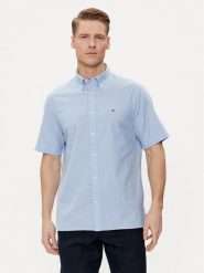 Tommy Hilfiger Koszula 1985 MW0MW33810 Niebieski Slim Fit. Niebieskie koszule męskie Tommy Hilfiger, m, bez wzorów, z bawełny, bez kołnierzyka, bez ramiączek. Za 299.99 zł.