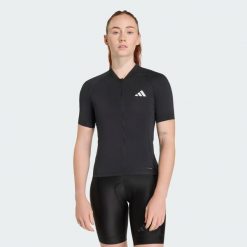 Koszulka Do Jazdy Na Rowerze Essentials. Czarne koszulki sportowe damskie Adidas, bez wzorów, rowerowe. Za 299.00 zł.