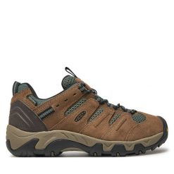 Trekkingi Keen. Brązowe obuwie sportowe damskie Keen, bez wzorów, trekkingowe. Za 279.99 zł.