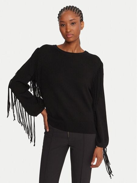 Marella Sweter Falco 2525366281000 Czarny Regular Fit. Czarne swetry damskie Marella, m, bez wzorów, z wiskozy, bez kołnierzyka, bez ramiączek, bez kaptura. Za 479.99 zł.