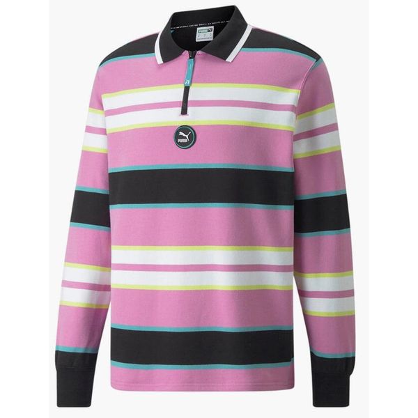 Męska Koszulka Rugby Puma SWXP - Różowa / Biała 2XL. Białe koszule męskie Puma, m, bez wzorów, z bawełny, eleganckie, bez kołnierzyka, bez ramiączek. Za 270.99 zł.