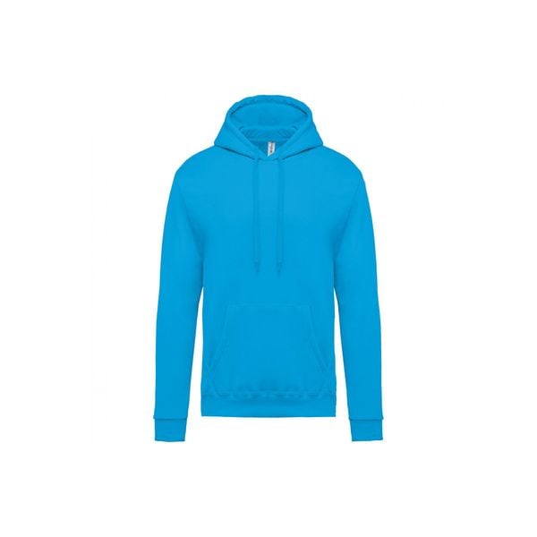 Bluza z kapturem Kariban. Niebieskie bluzy męskie KARIBAN, xs, bez wzorów, z bawełny, z kapturem. Za 192.00 zł.