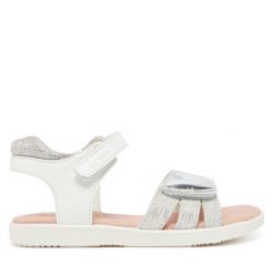 Sandały Garvalin. Białe sandały dziewczęce Garvalin, bez zapięcia. Za 159.99 zł.