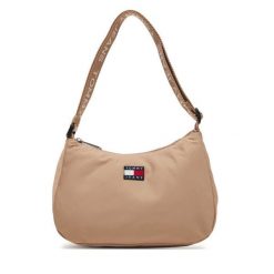 Torebka Tommy Jeans. Brązowe torebki do ręki damskie Tommy Jeans, bez wzorów, z jeansu, klasyczne, bez dodatków. Za 209.99 zł.