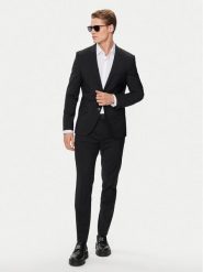 Hugo Garnitur 50450994 Czarny Extra Slim Fit. Czarne garnitury męskie Hugo, bez wzorów, z wełny. Za 1,539.00 zł.