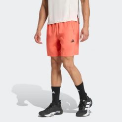 Spodenki fitness męskie ADIDAS. Brązowe buty sportowe męskie Adidas, m, bez wzorów, z materiału, na fitness i siłownię. Za 129.99 zł.