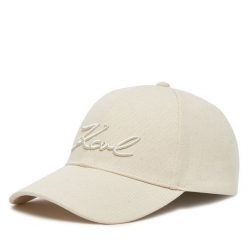 Czapka z daszkiem KARL LAGERFELD. Czapki i kapelusze damskie KARL LAGERFELD, bez wzorów. Za 169.99 zł.