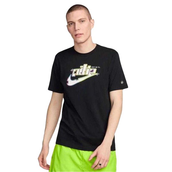 T-shirt Męski Sportswear. Czarne t-shirty męskie Nike, l, bez wzorów, z bawełny, klasyczne, bez kołnierzyka. Za 236.99 zł.