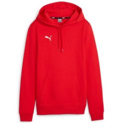 Bluza damska Puma Team Goal Casuals Hoody. Czerwone bluzy sportowe damskie Puma, xl, bez wzorów, z dresówki, bez kaptura, do piłki nożnej. Za 139.00 zł.
