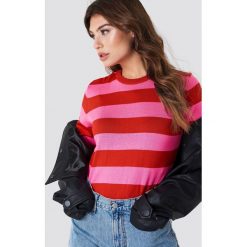 Trendyol Sweter w paski z rozcięciami po bokach - Pink,Red,Multicolor. Swetry damskie marki Trendyol. W wyprzedaży za 40.38 zł.