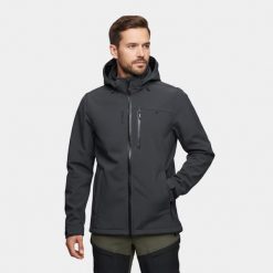 Kurtka męska softshell Alpinus Roignais. Czarne kurtki męskie Alpinus, na jesień, m, bez wzorów, z softshellu, trekkingowe. Za 399.00 zł.