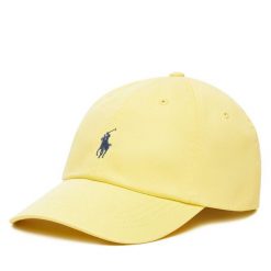 Czapka z daszkiem Polo Ralph Lauren. Żółte czapki i kapelusze damskie Polo Ralph Lauren, bez wzorów. Za 189.99 zł.