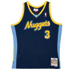 Koszulka Nba Denver Nuggets Allen Iverson. Niebieskie koszulki sportowe męskie Mitchell & Ness, l, bez wzorów, bez kołnierzyka, bez ramiączek, do koszykówki. Za 559.00 zł.