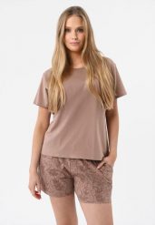 Piżama damska dwuczęściowa U-RAVA. Piżamy damskie Volcano, xxl, bez wzorów, z bawełny, bez ramiączek, krótkie. Za 99.99 zł.