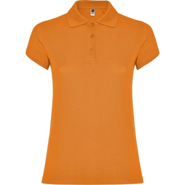 Damska Koszulka Polo W Gwiazdki. Brązowe koszulki sportowe damskie ROLY, xl, bez wzorów, bez kołnierzyka, bez ramiączek. Za 54.99 zł.