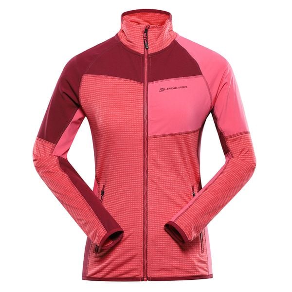 Damska bluza trekkingowa szybkoschnąca Alpine Pro Onneca 2. Czerwone bluzy damskie Alpine Pro, bez wzorów, bez kaptura. W wyprzedaży za 209.00 zł.