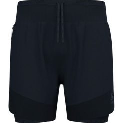 Spodenki męskie Odlo X-ALP TRAIL 6 INCH 2-in-1 short. Czarne krótkie spodenki sportowe męskie Odlo, l, bez wzorów, z elastanu, do biegania. Za 399.99 zł.